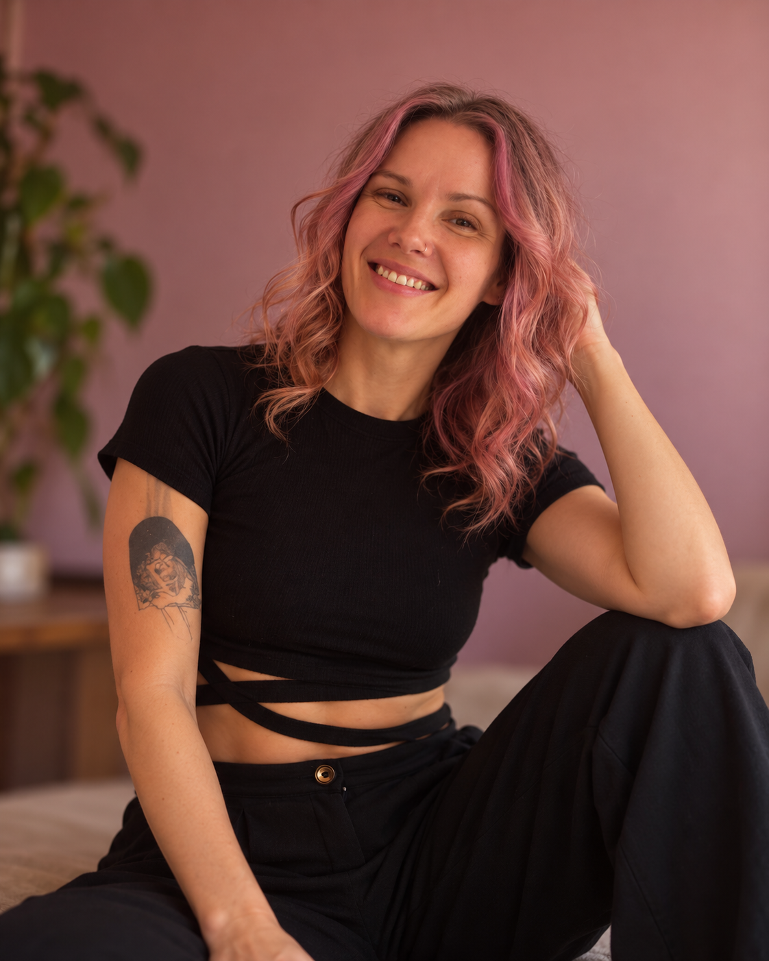 Eva smiling in a candid portrait
