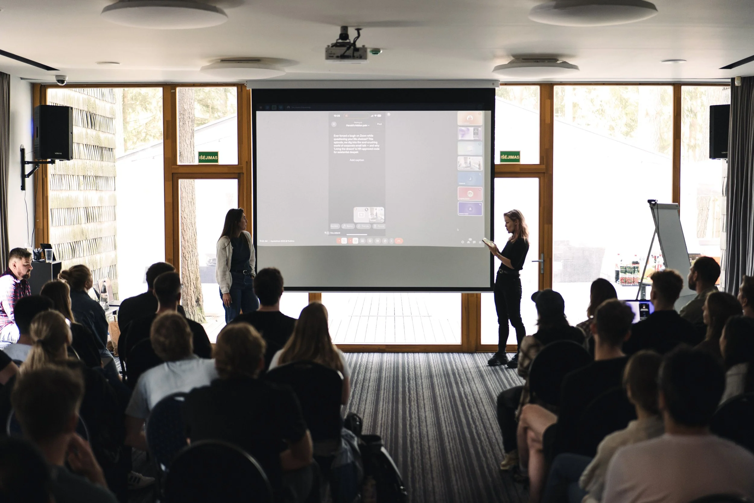Eva facilitating a workshop