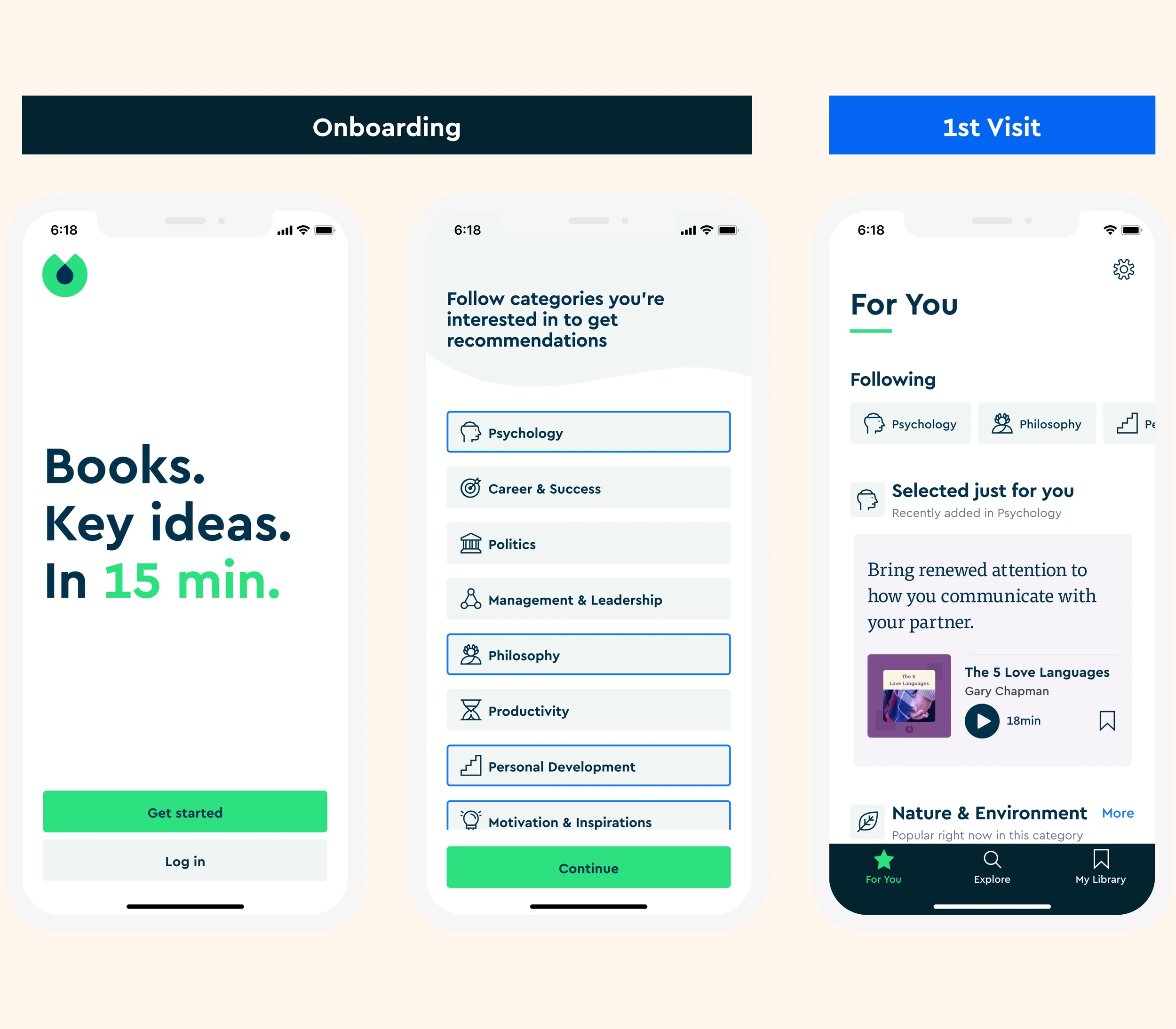 After: personalised For You screen