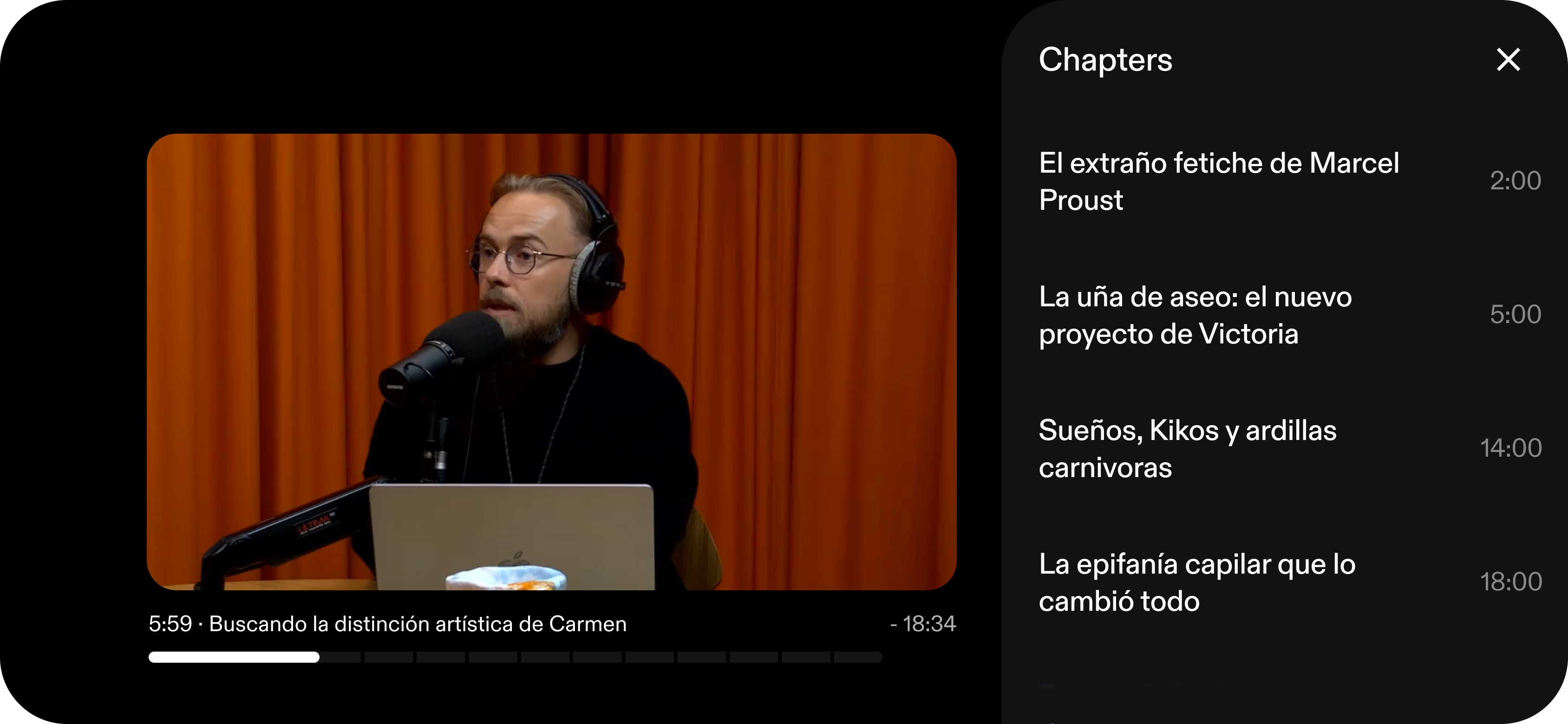 Redesigned landscape chapter navigation